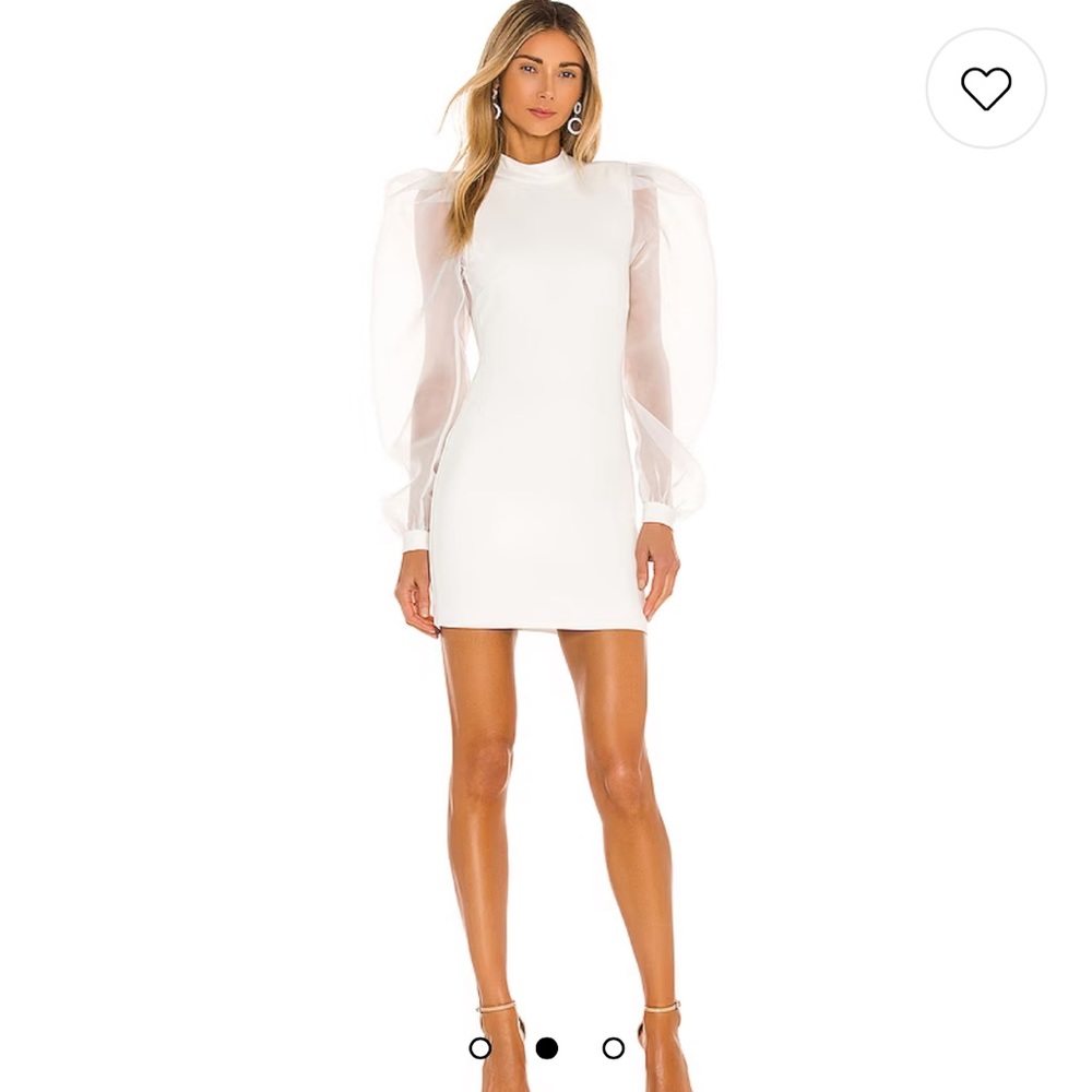 NBD Bao Mini Dress in Ivory